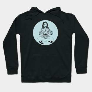 Yoga girl heart hands Hoodie